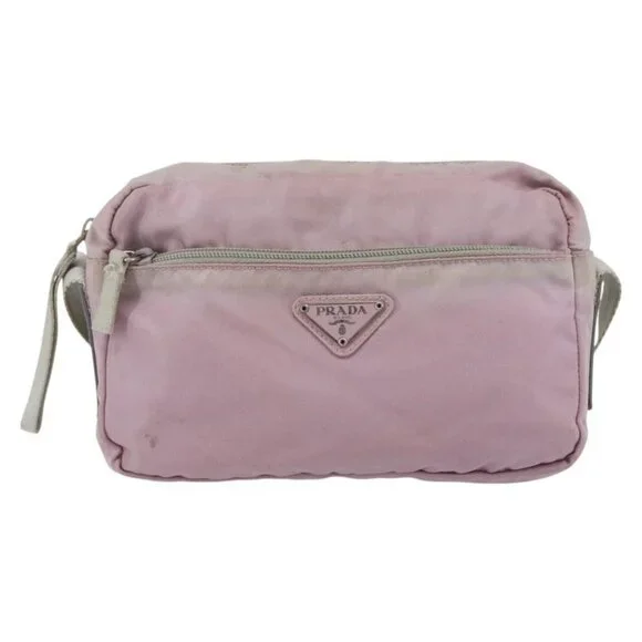 Authentic PRADA Shoulder Bag Nylon Pink Silver - Picture 5 of 16